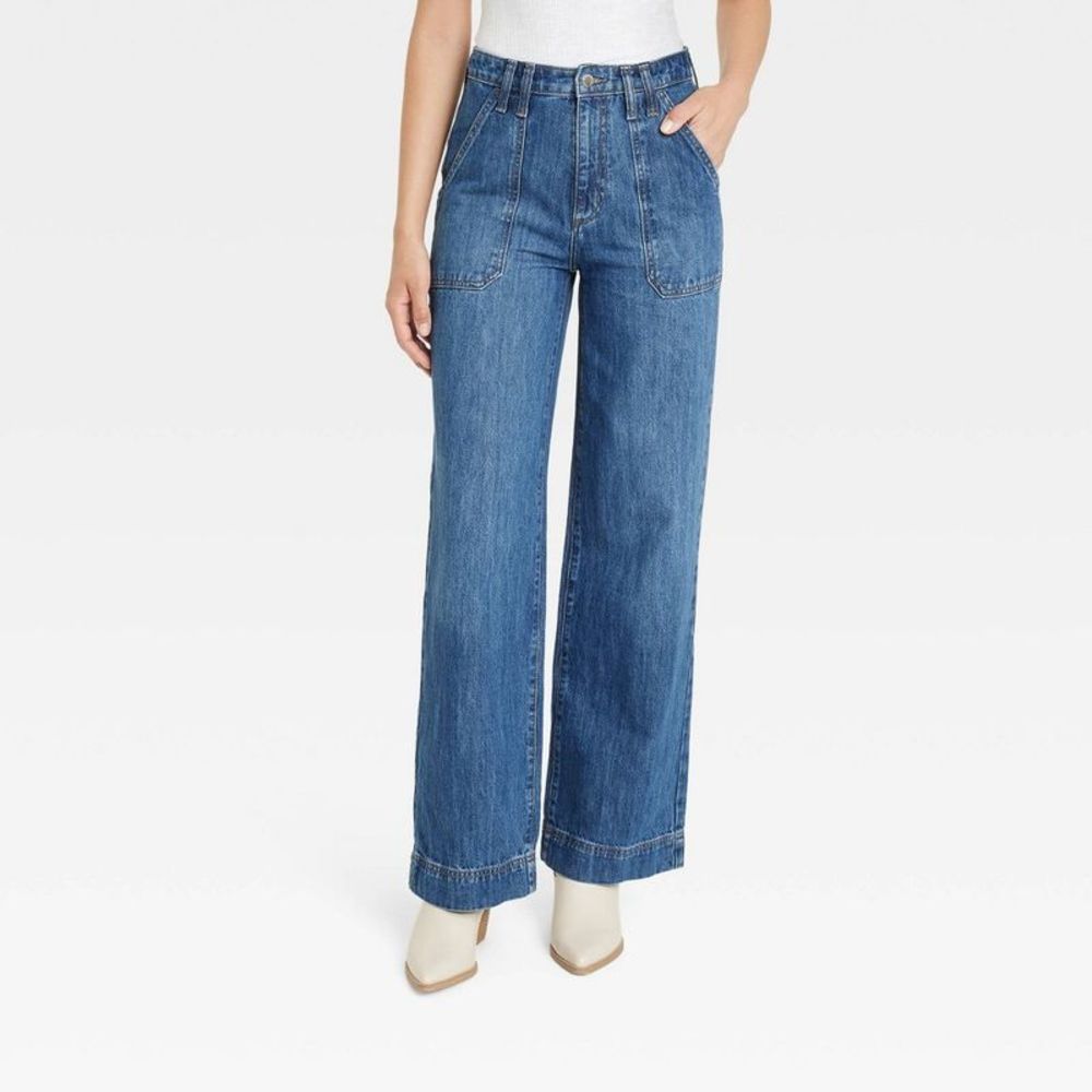 Women's High-Rise Wide Leg Jeans - Universal Thread Medium Wash 6